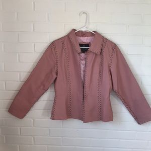 Oscar Piel Pink leather jacket XL